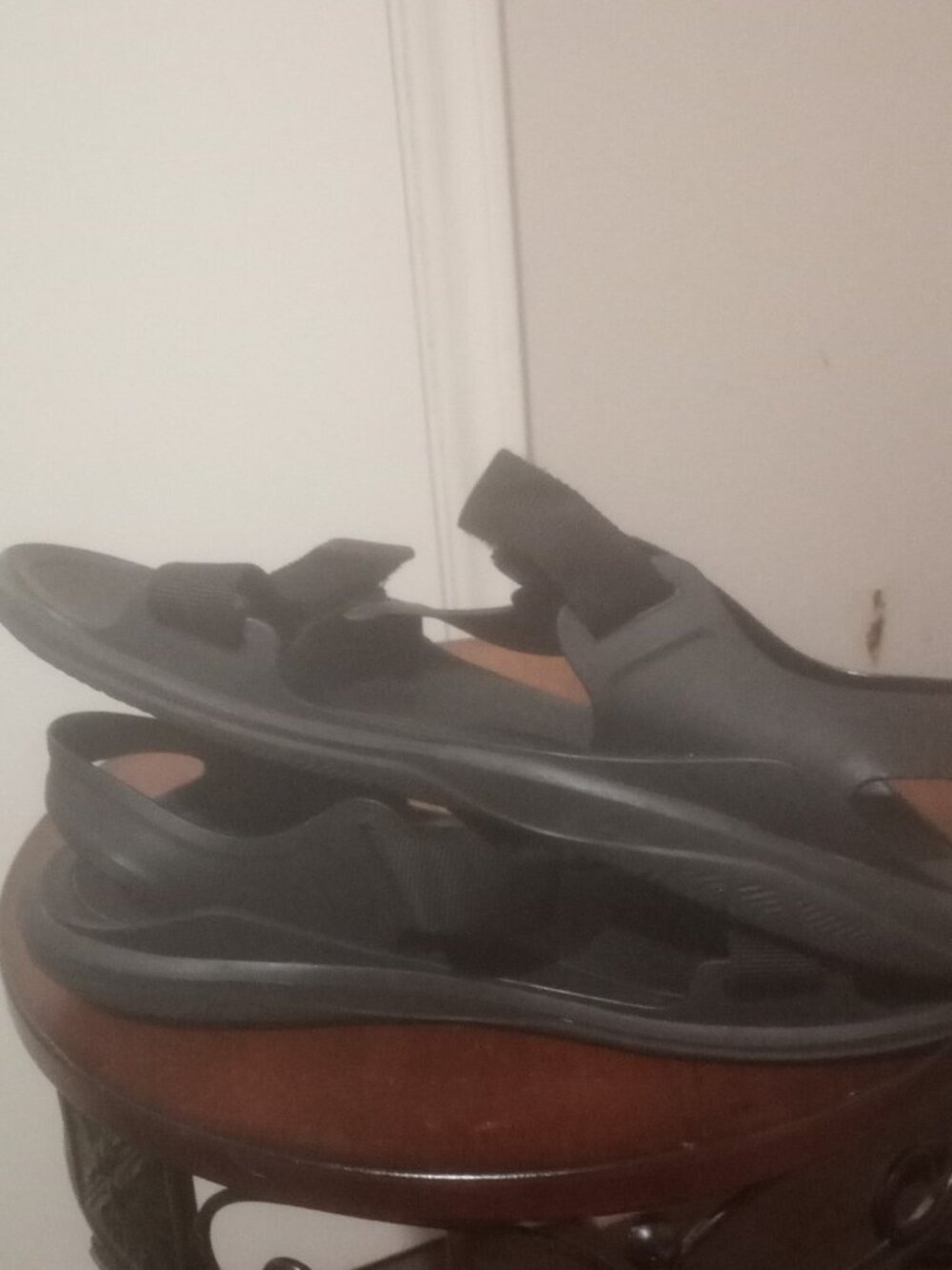 crocs swiftwater River Men’s Black Rubber Sandals With Adjustable Straps Sz. 13. - Picture 12 of 12
